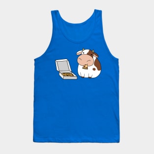 Cow with a Box of Pizza Tank Top
